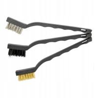 Szczotka druciana ręczna szczelinowa mała 3szt