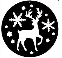 Bombka zawieszka świąteczna duża Boże Narodzenie renifer ozdoba wisząca