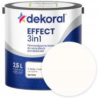 Dekoral Effect 3w1 Farba PLAMOODPORNA matowa biały z nutą beżu 2,5l