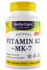 Healthy Origins Witamina K2 MK-7 100 mcg 180 Kapsułek Wegetariańskich