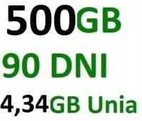 Plus internet na kartę 500 GB 90 DNI 4,34 GB UE