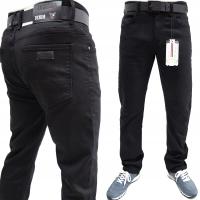 M.SARA SPODNIE MĘSKIE JEANSOWE KLASYCZNE ELASTYCZNE WYGODNE CZARNE