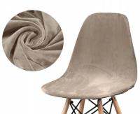 POKROWIEC NA KRZESŁO SKANDYNAWSKIE WELUR PREMIUM PLUSZ ELASTYCZNY
