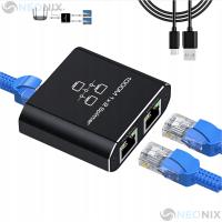 ADAPTER ROZDZIELACZ MINI SWITCH SPLITTER LAN ETHERNET 2X RJ45 1000MBPS 1GB