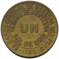 44794. Peru - 1 sol - 1963r. (podgięta)