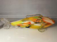 RYBA SZKLANA KOLOROWA SZKŁO KOLOROWE RETRO VINTAGE z PRL-u 25 cm