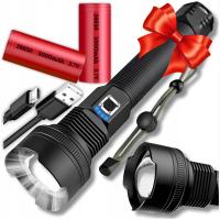 MOCNA LATARKA TAKTYCZNA AKUMULATOROWA LED COB USB ZOOM SZPERACZ NA PREZENT