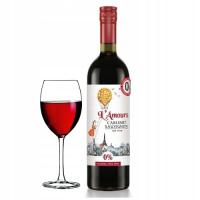 L'AMOURS Каберне Совиньон безалкогольное вино 0% красное полусладкое