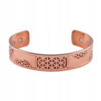 Prem-Copper Magnetyczna Miedziana Bransoletka Kwiat Życia