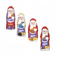 Zestaw 4 x Mikołaj Milka duży mix smaków na święta dla dzieci prezent