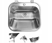 ЭКОНОМИЧЕСКАЯ КАМЕРА 10 ЛЕТ ГАРАНТИИ КУХОННАЯ РАКОВИНА МАТОВАЯ СТАЛЬ 55 С ПОЛКОЙ