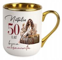 Kubek Elegant na URODZINY 18 30 40 50 60 70 BYCIA NIESAMOWITĄ lata imię