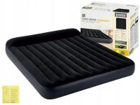 Большой надувной матрас велюровый двухместный кровать 203x183x25 Intex Model2025