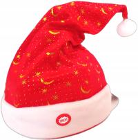 CZAPKA MIKOŁAJA TAŃCZĄCA I GRAJĄCA PREZENT NA ŚWIĘTA DLA DZIECI DOROSŁYCH Z