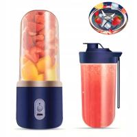 BLENDER MIKSER TURYSTYCZNY USB BEZPRZEWODOWY + 2 KUBKI SOKOWIRÓWKI 400 ML