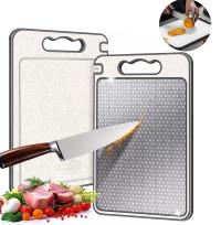 DESKA DO KROJENIA 2W1 ZE STALI NIERDZEWNEJ I FUNKCJĄ OSTRZENIA