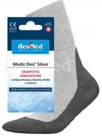 Skarpety ze srebrem MEDIC DEO SILVER 47-49 Popielato-Szary