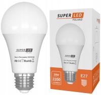 Żarówka LED E27 20W = 220W 2200lm CCD More Lumens SuperLED biała zimna