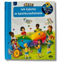 Jak żyjemy w społeczeństwie edukacyjna książka z okienkami Wydawnictwo SAM