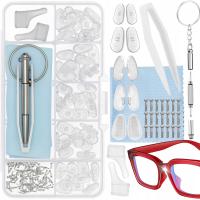 Zestaw do Naprawy Okularów Komplet Naprawczy Noski Śrubki Śrubokręt 125 el
