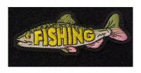 Нашивка на липучке-рыба судак эмблема для рыболова, рыбалка-рыбалка