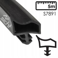 Uszczelka drzwiowa Deventer z przylgą Czarna S7891 (S3967) Szpula 5m