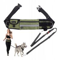 Smycz dla Psa Pas do Biegania z Psem Biodrowy Regulacja Amortyzator Wygodny