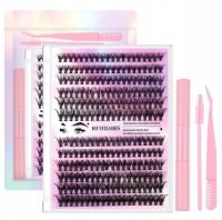 Rzęsy Bondingowe Zestaw Startowy DIY 240 Kępek Bonding Lash + Klej