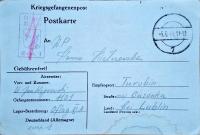 OFLAG XI A -KARTA POCZTOWA DO WARSZAWY 1940