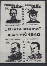 SOLIDARNOŚĆ - POCZTA SOLIDARNOŚĆ 1988 ROK BJAŁA PLAMA KATYŃ 1940