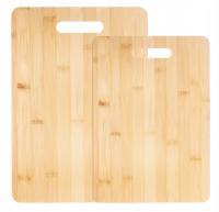 2X деревянная бамбуковая кухонная разделочная доска с ручкой