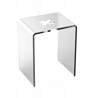 Galatea Design Relax Taboret łazienkowy przeźroczysty