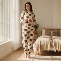 Puchata Pluszowa Ciepła PIŻAMA DAMSKA Polarowa z Uroczymi Misiami Gruba XL