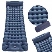 DMUCHANY MATERAC TURYSTYCZNY 200 cm WBUDOWANĄ POMPKĄ TREKKINGOWY +POKROWIEC