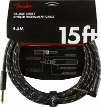 Fender Deluxe Cable Black 4,5m Kabel Giatarowy Kątowy