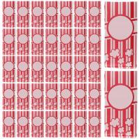 100SZT KOLOROWE PAPIEROWE TORBY NA POPCORN I PRZEKĄSKI