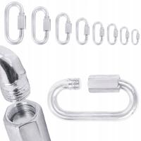 10x OGNIWO SKRĘCANE ŁĄCZNIK DO ŁAŃCUCHA OCYNK 6MM