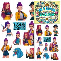 ДЕТСКИЕ МОЮЩИЕСЯ ТАТУИРОВКИ K-POP ОХОТНИЦА НА ДЕМОНОВ ДЕНЬ РОЖДЕНИЯ ХАНТРИКС