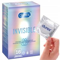 Prezerwatywy DUREX INVISIBLE EXTRA LUBE 16 szt. Cienkie Dodatkowo Nawilżane