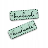 Metka METKI 1x3 cm ekoskóra HANDMADE 2szt. SOSENCO