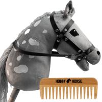 HOBBY HORSE KOŃ NA KIJU A4 KONIK GŁOWA KONIA PATYKU Z GRZYWĄ + GRZEBIEŃ