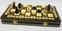Шахматы шашки 2в1 деревянные 36см польский производитель