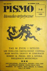 PISMO LITERACKO ARTYSTYCZNE ORIENT ZEN A SZTUKA MOTOCYKLA UMYSŁOWOŚĆ SPIS