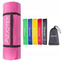 Zestaw treningu domowego Mini Fizjotek / Pink Exercise Mat NBR / Mini Band