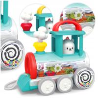 Lokomotywa sensoryczna ciuchcia pociąg zabawka do raczkowania Montessori