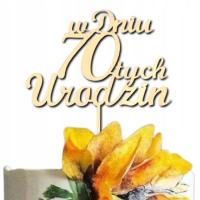 70-летие Топпер 70 - летний день рождения злотый плексиглас зеркало 12cm