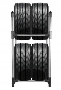 POLSKI METALOWY STOJAK NA 4 OPONY KOŁA FELGI REGAŁ SOLIDNY UNIWERSALNY