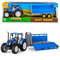 NEW HOLLAND TRAKTOR Z PRZYCZEPĄ DO TRANSPORTU MAŁY ROLNIK POJAZD ROLNICZY