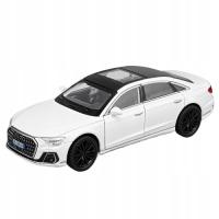 AUDI A8 METALOWY MODEL SAMOCHODU 1:32 DŹWIĘK ŚWIATŁO PREZENT BIAŁY