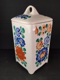 ANK PRL STARY POJEMNIK WŁOCŁAWEK RĘCZNIE MALOWANY sygn. WIOLETTA MICHALSKA